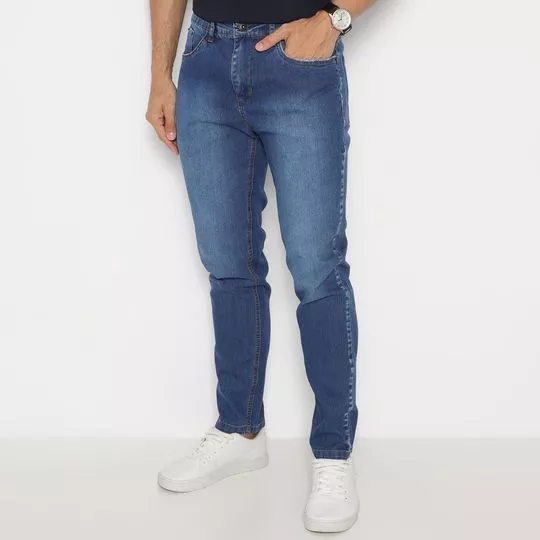 Calça Jeans Skinny- Azul