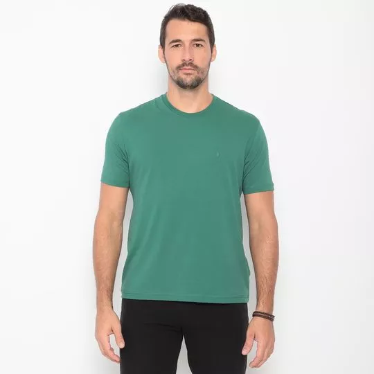 Camiseta Com Tag- Verde- Highstil