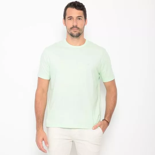 Camiseta Com Tag- Verde Claro- Highstil