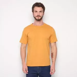 Camiseta Lisa<BR>- Amarelo Escuro