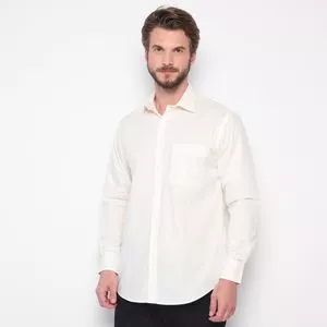 Camisa Com Bolso<BR>- Off White