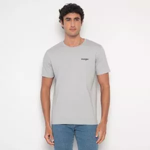 Camiseta Wrangler®<BR>- Cinza Claro