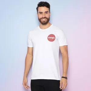 Camiseta Águia<BR>- Branca & Vermelho Escuro