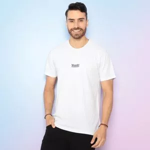 Camiseta Com Inscrições<BR>- Branca