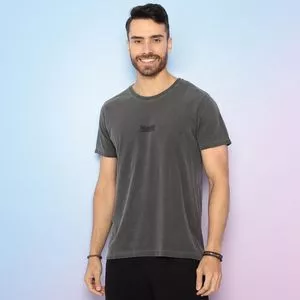 Camiseta Com Inscrições<BR>- Preta