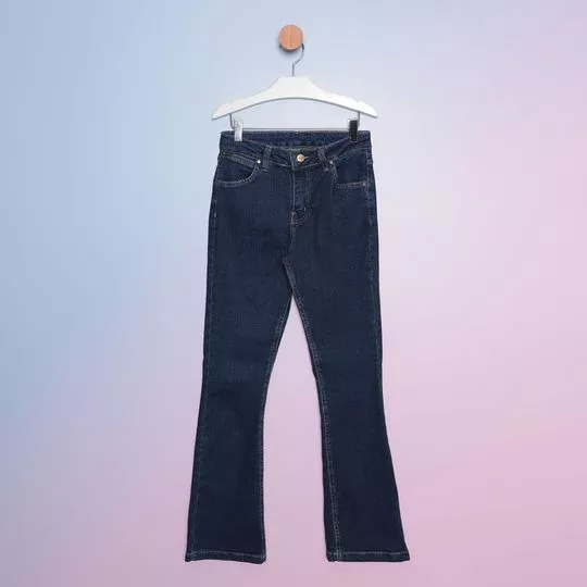 Calça Jeans Boot Cut- Azul Marinho