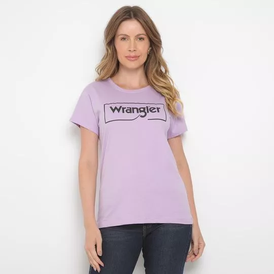 Camiseta Wrangler®- Lilás & Preta