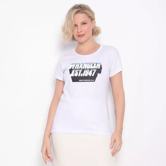 Camiseta Com Inscrições- Branca & Preta