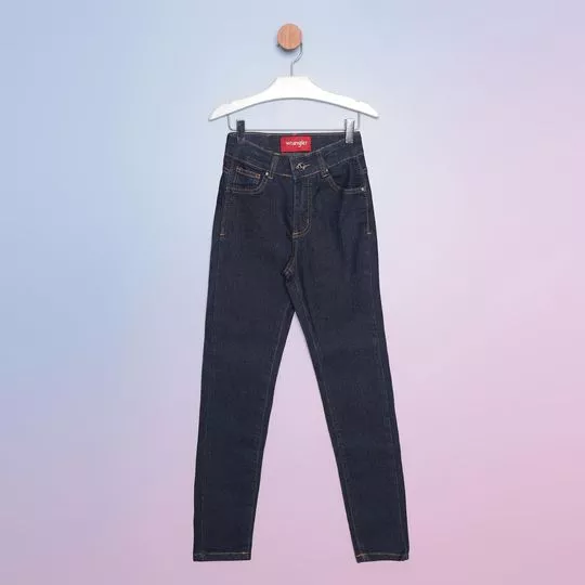 Calça Jeans Reta- Azul Marinho