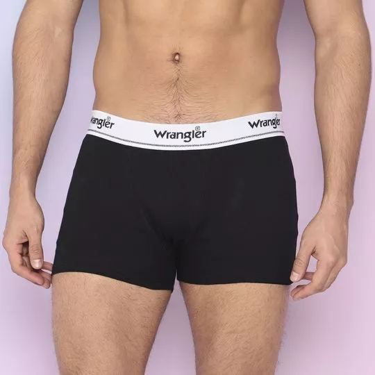 Cueca Boxer Wrangler®- Preta & Branca