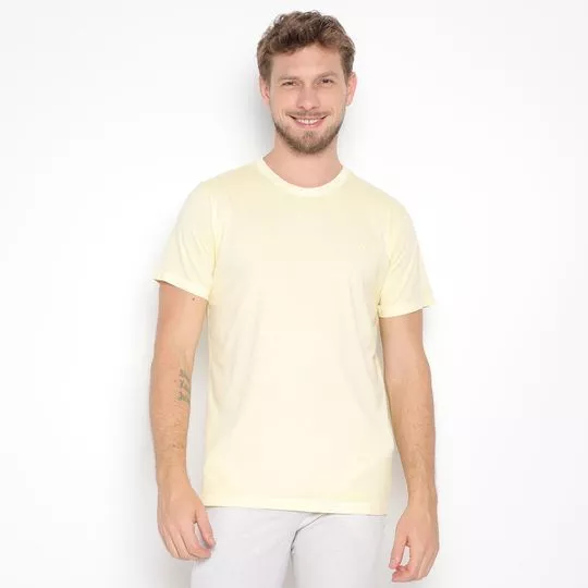 Camiseta Com Logo- Amarelo Claro