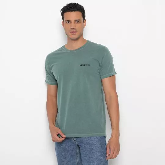 Camiseta Mr. Kitsch®- Verde Militar & Preta