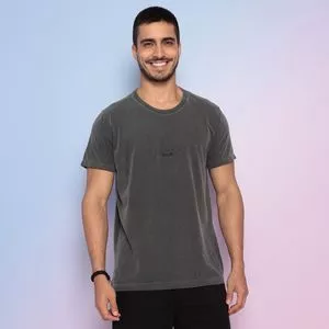 Camiseta Com Inscrição<BR>- Preta