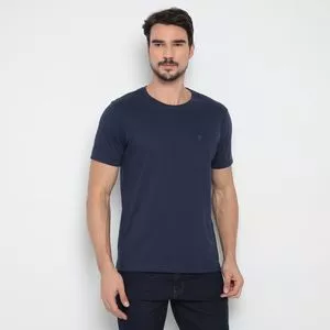 Camiseta Enrico Rossi®<BR>- Azul Marinho