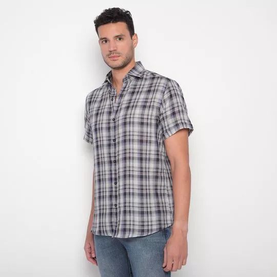 Camisa Regular Fit- Branca & Preta