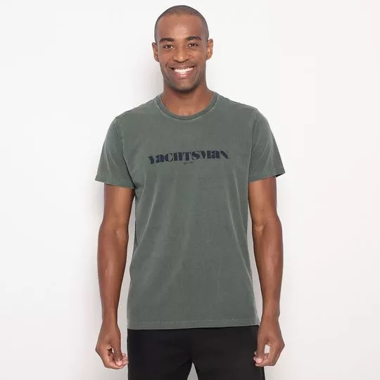 Camiseta Yachtsman®- Verde Militar & Preta- Yachtsman