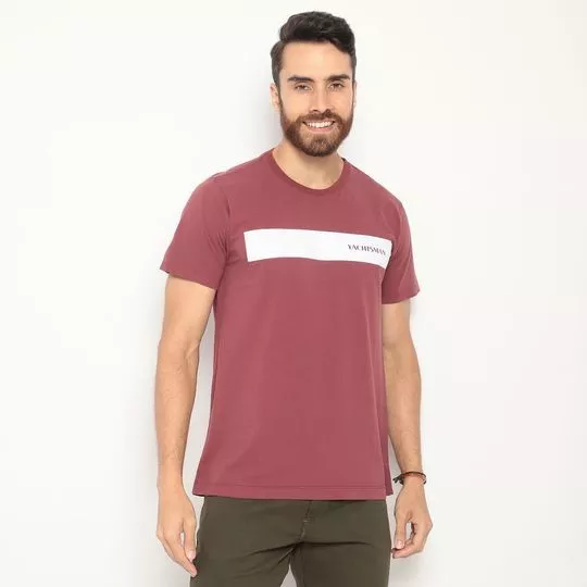 Camiseta Yachtsman®- Vinho & Branca- Yachtsman