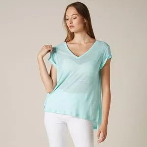 Camiseta Lisa<BR>- Azul Claro