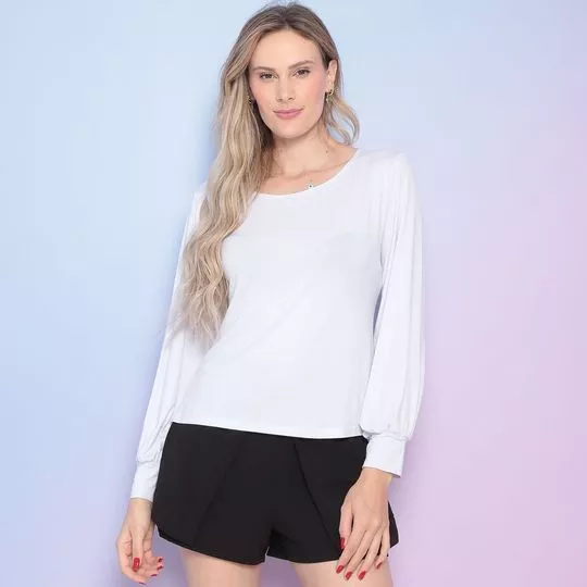 Blusa Lisa- Branca- Maria Padilha