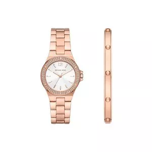 Conjunto De Relógio Analógico MK1073SET-1JN & Pulseira<BR>- Rosê Gold<BR>- Michael Kors