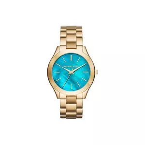 Relógio Analógico MK3492-4VN<BR>- Azul & Dourado<BR>- Michael Kors