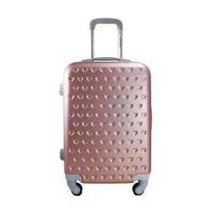 Mala De Viagem Love<BR>- Rose Gold & Cinza<BR>- 55x35x23cm