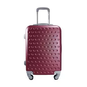 Mala De Viagem Love<BR>- Bordô & Cinza<BR>- 55x35x23cm