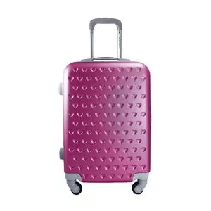 Mala De Viagem Love<BR>- Pink & Cinza<BR>- 55x35x23cm