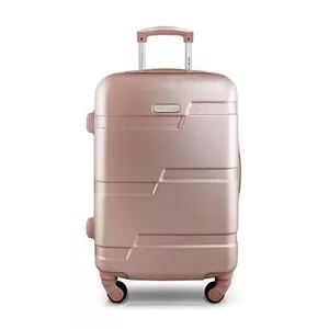 Mala De Viagem Dream<BR>- Rosa Claro & Prateada<BR>- 55x35x23cm