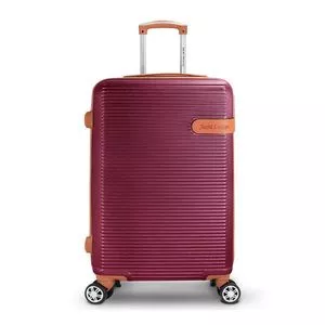 Mala De Viagem G Premium<BR>- Vinho & Bege<BR>- 65x47x25cm