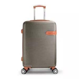 Mala De Viagem M Premium<BR>- Bronze & Bege<BR>- 65x40x25cm