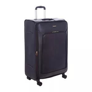 Mala De Viagem Grande 360° Texturizada<BR>- Preta<BR>- 82x50x35cm