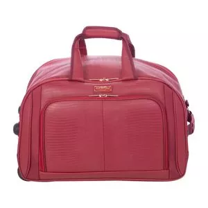 Mala De Viagem Texturizada<BR>- Vinho<BR>- 57x35x12cm