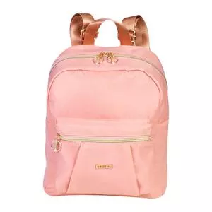 Mochila Com Recortes<BR>- Rosa Claro<BR>- 31x26x15cm