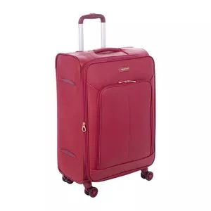 Mala De Viagem Média 360° Texturizada<BR>- Vinho<BR>- 73x46x31cm