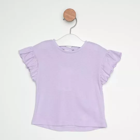 Blusa Manga Babado- Lilás