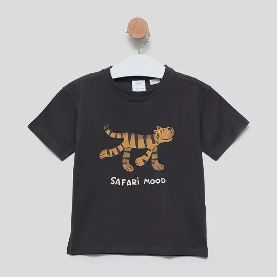 Camiseta Tigre- Preta