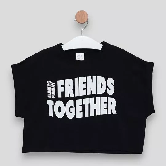 Cropped Friends- Preto