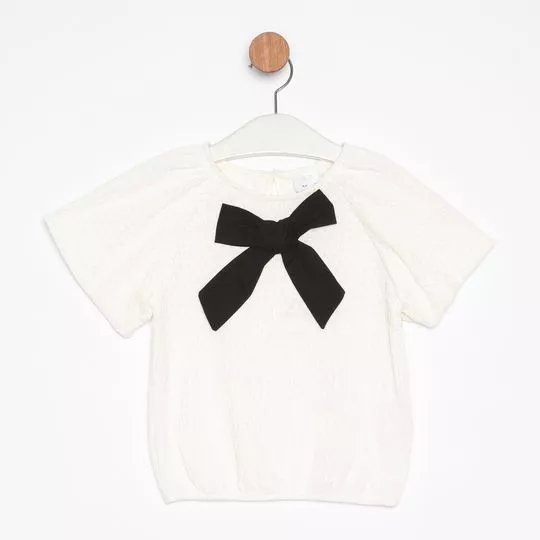 Blusa Com Laço- Off White