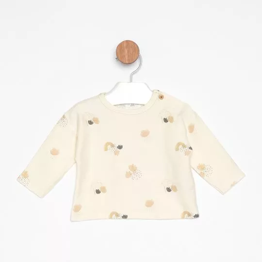 Blusa Mini Árvores- Bege Claro