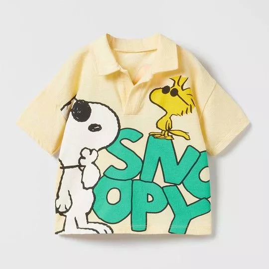 Polo Snoopy®- Amarelo Claro