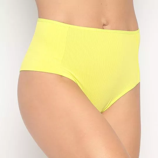 Calcinha Hot Pant Canelada- Amarela