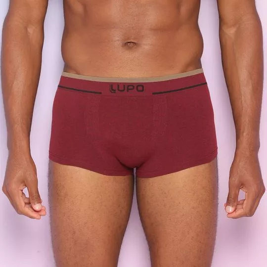 Cueca Boxer Lupo®- Bordô & Preta