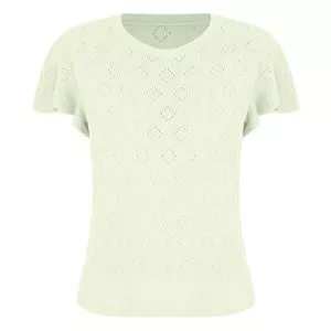 Blusa Com Microfuros<BR>- Off White