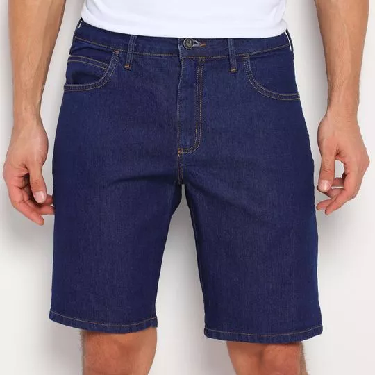 Bermuda Jeans- Azul Escuro