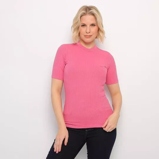 Blusa Canelada- Pink