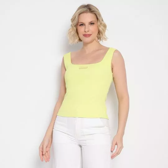 Blusa Canelada- Amarelo Claro