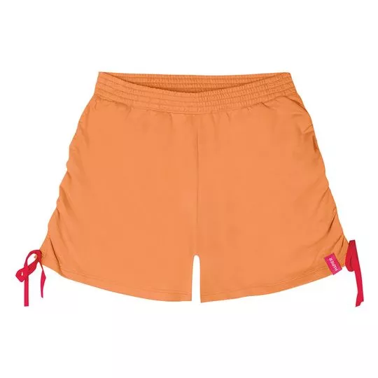 Short Com Franzido- Laranja- Marisol