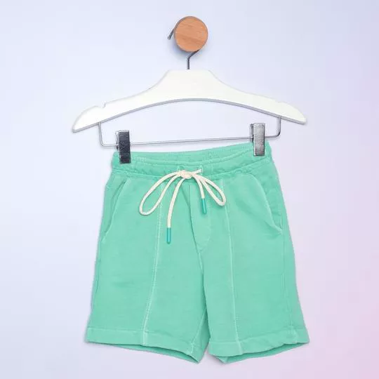 Bermuda Com Recortes- Verde Claro- Hering Kids