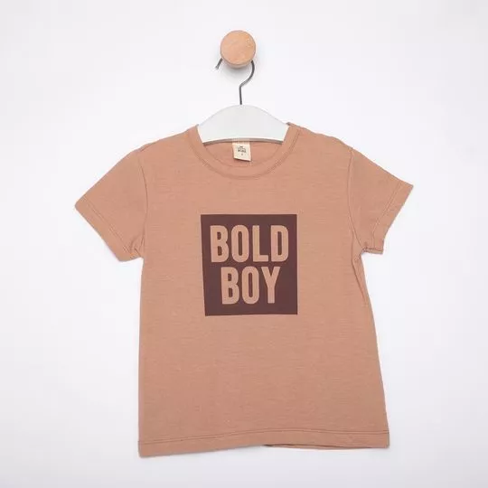 Camiseta Bold Boy- Marrom- Hering Kids